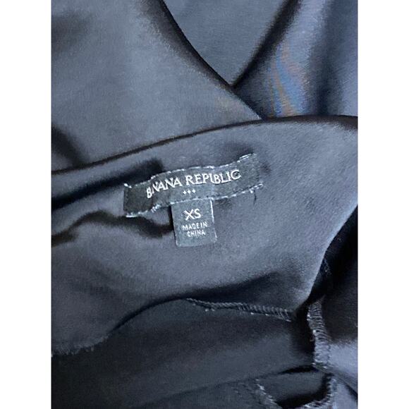 Banana Republic Black Silky Sleeveless Cami Camisole Slip Tank Dress Size XS - Picture 4 of 5